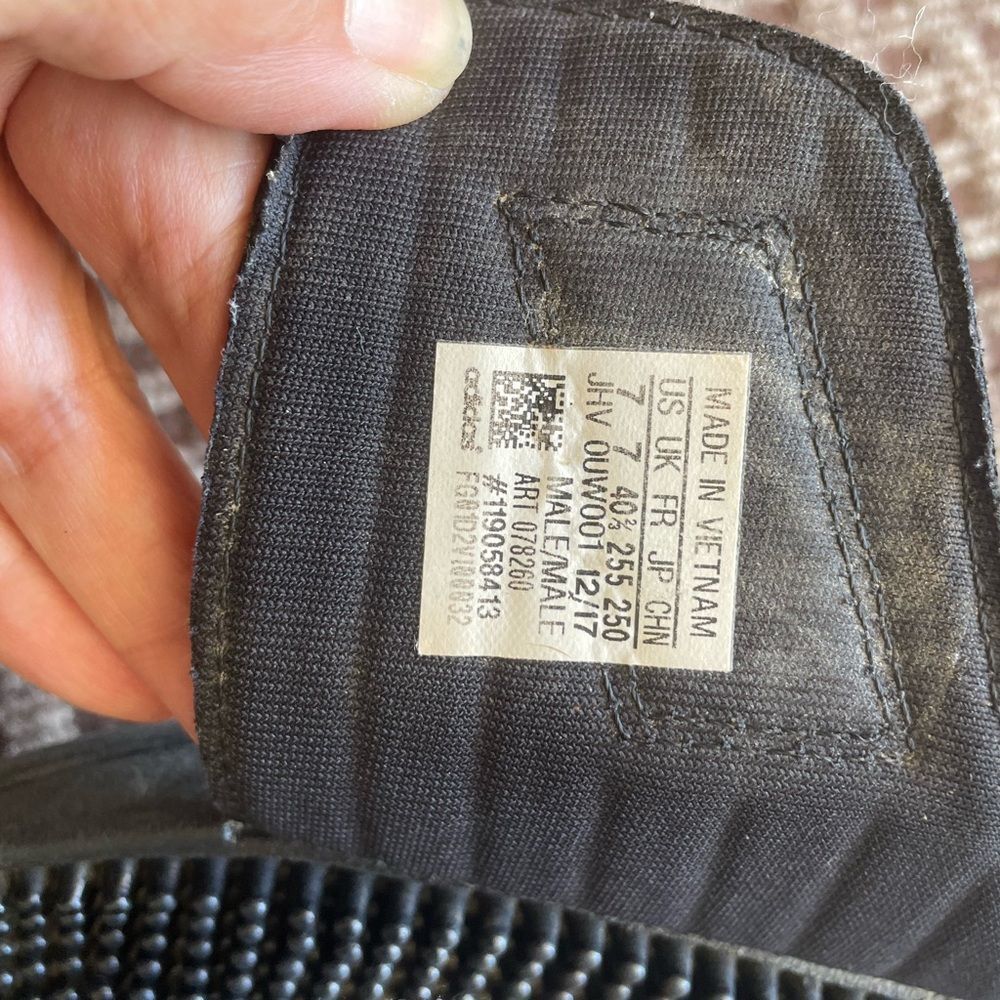 ⚡️ Adidas Black White Men’s Adjustable Slides  Shoes - Size 7 ⚡️ - Picture 7 of 7